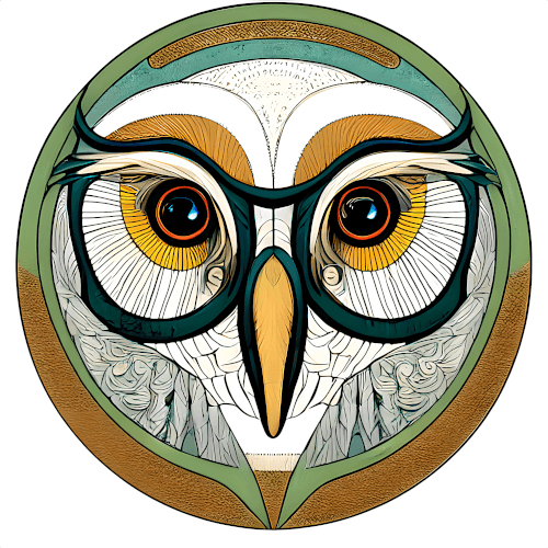 owl with glasses logo